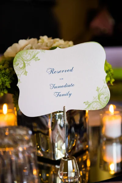 Reserved for Immediate Family — Stock Photo, Image