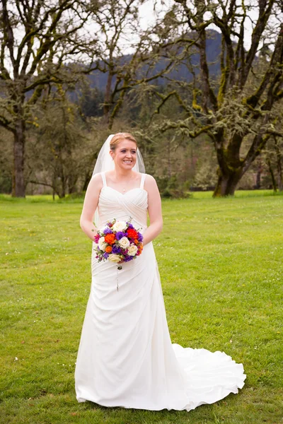 Bridal Portrait Outdoors — Stok fotoğraf