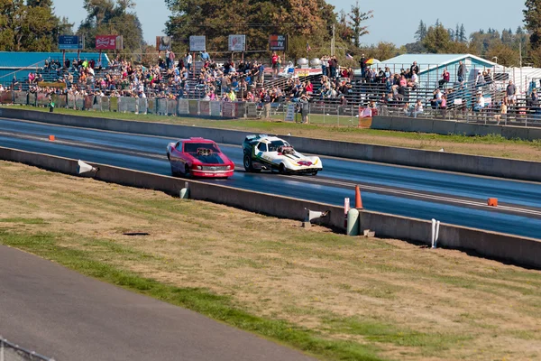 NHRA 30 yıllık Güz klasik Woodburn Dragstrip — Stok fotoğraf