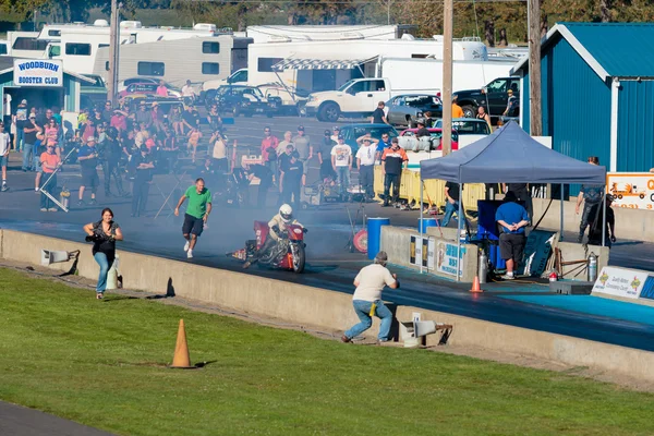 NHRA 30 yıllık Güz klasik Woodburn Dragstrip — Stok fotoğraf