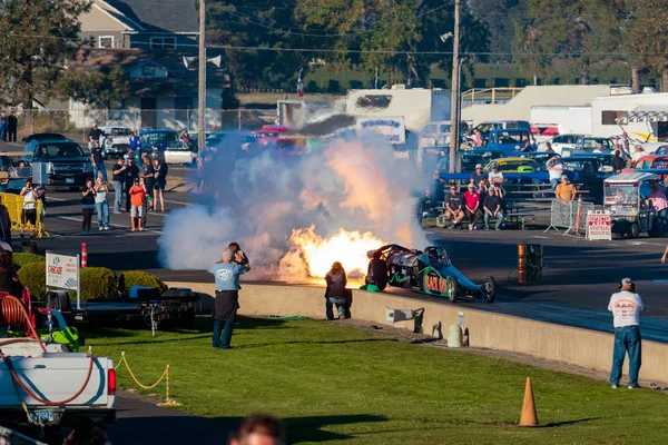 NHRA 30 yıllık Güz klasik Woodburn Dragstrip — Stok fotoğraf