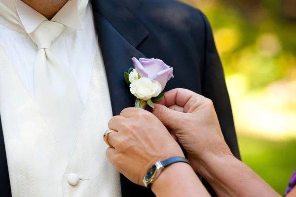 Sposo giorno del matrimonio Abbigliamento — Foto Stock