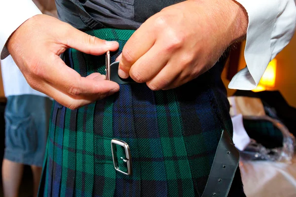 Scottish Kilt Wedding Attire — Stock Photo, Image