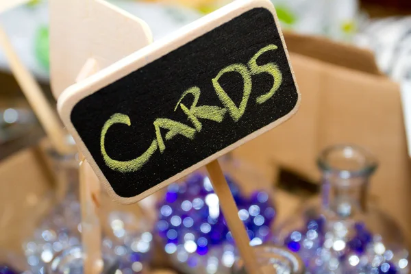 Wedding Decor Chalk Signs — Stock Photo, Image