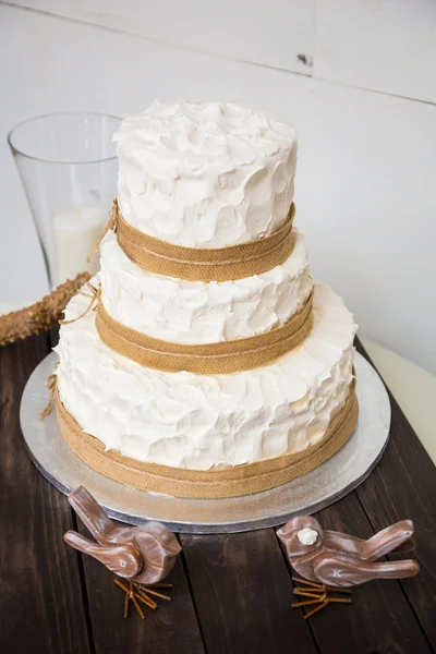 Tarta de boda blanca — Foto de Stock