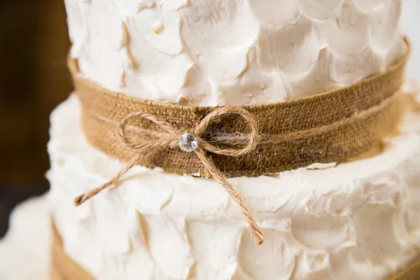 Torta nuziale bianca — Foto Stock