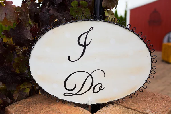 Decoración de la boda signo — Foto de Stock