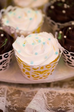 Düğün resepsiyonu cupcakes