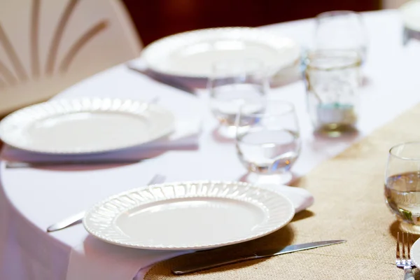 Wedding Reception Place Setting at Table — Stock Photo, Image