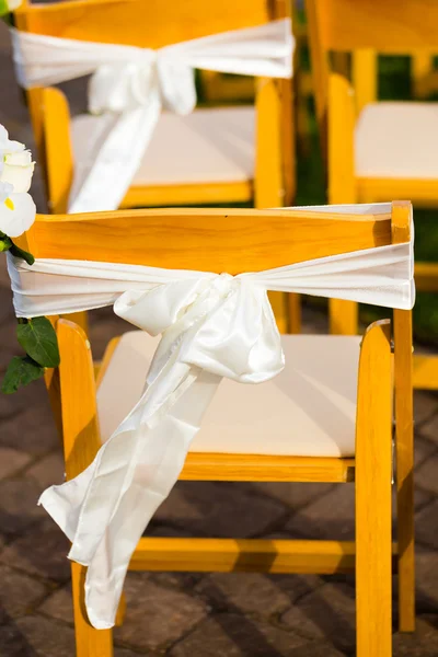 Wedding Venue ceremonie stoelen — Stockfoto