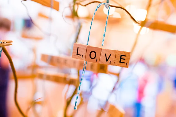 Scrabble brev bröllop Decor — Stockfoto