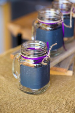 DIY düğün Resepsiyon Mason kavanoz
