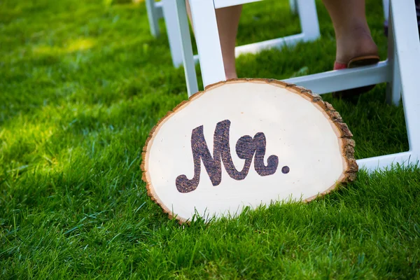 Señal de boda del señor novio — Foto de Stock