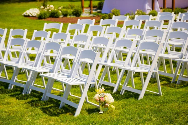 Bröllop ceremoni sittplatser — Stockfoto