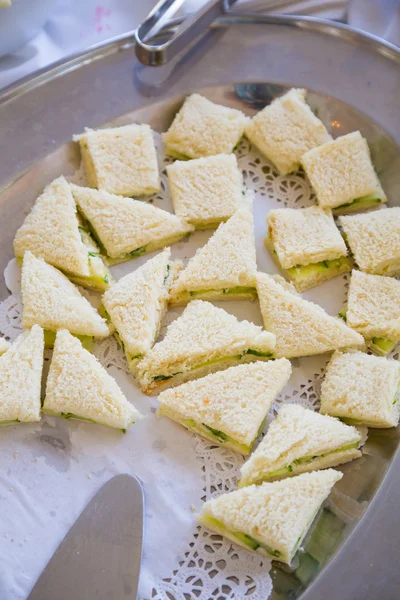 Wedding Reception Chicken Salad Sandwiches — Stock Photo, Image