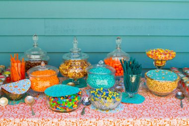 Candy Bar At Wedding Reception clipart