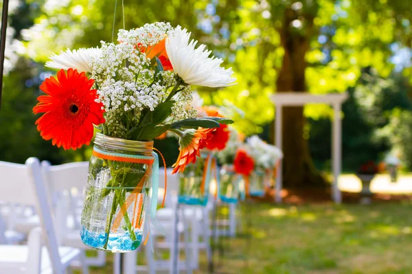 Flower Wedding Table Centerpiece — Stock Photo, Image