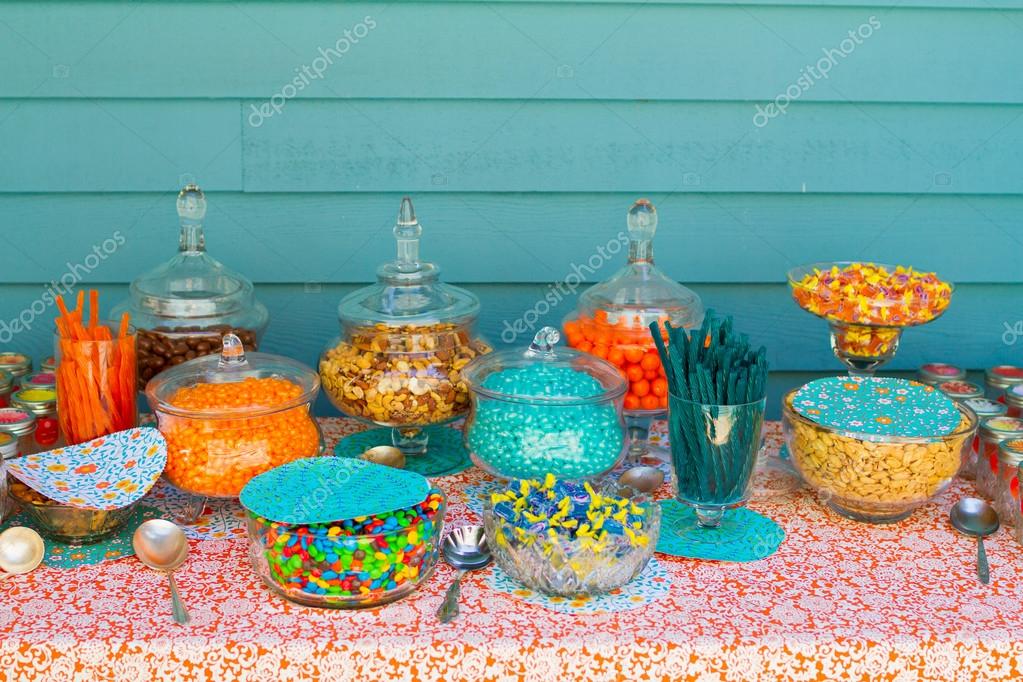 Candy Bar At Wedding Reception Stock Editorial Photo