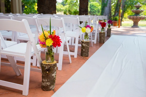 Ceremonia de boda Asientos de pasillo — Foto de Stock