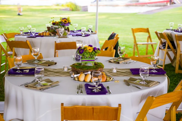 Mesa de cena de recepción de boda — Foto de Stock