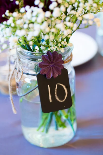 Boda recepción flores — Foto de Stock