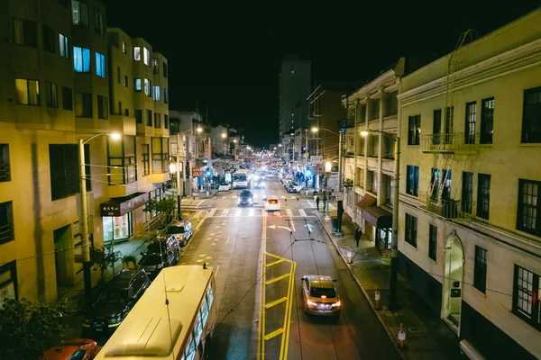 San Francisco Street at Night — Stock Photo, Image