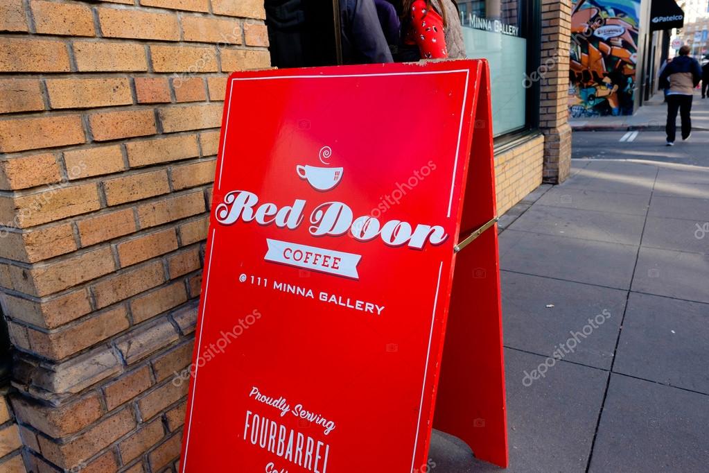 Red Door Coffee Shop Stock Editorial Photo C Joshuarainey