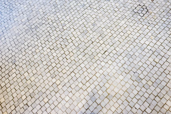 白色旧瓷砖地板 — 图库照片