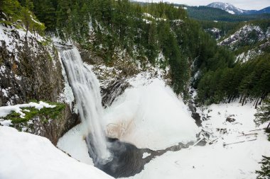 Salt Creek Falls in Winter clipart