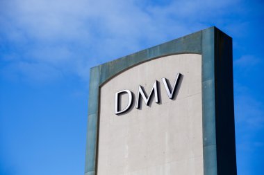DMV Sign Portland Oregon clipart