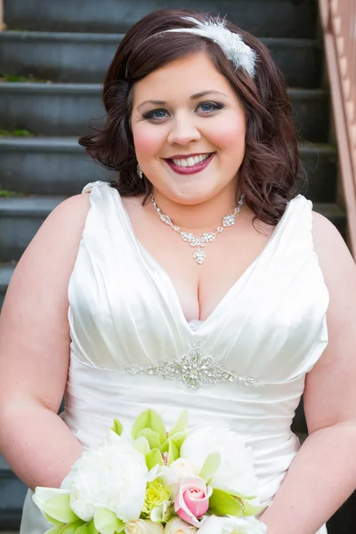 Retrato de novia del día de la boda Novia — Foto de Stock