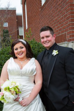 Gelin ve damat portre düğün gününde