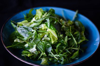 Taze marul karışımı. Yakın plan.