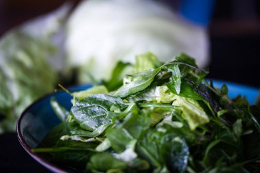 Taze marul karışımı. Yakın plan.