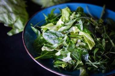 Taze marul karışımı. Yakın plan.