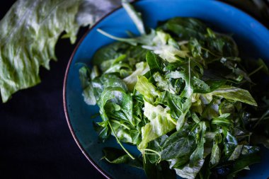 Taze marul karışımı. Yakın plan.