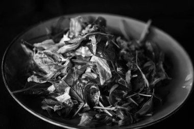 Taze marul karışımı. Yakın plan.