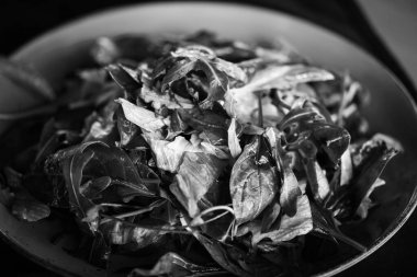 Taze marul karışımı. Yakın plan.