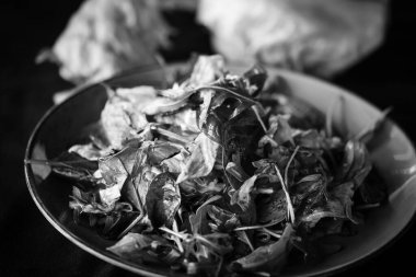 Taze marul karışımı. Yakın plan.