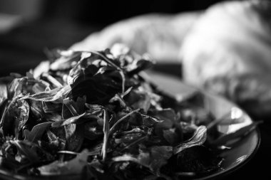 Taze marul karışımı. Yakın plan.