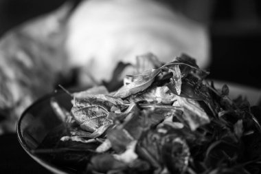 Taze marul karışımı. Yakın plan.