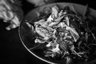 Taze marul karışımı. Yakın plan.