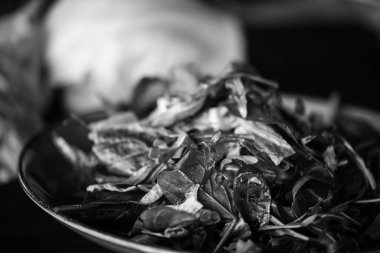 Taze marul karışımı. Yakın plan.