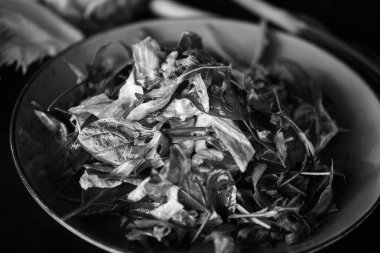 Taze marul karışımı. Yakın plan.