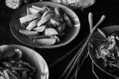 Lezzetli ev yapımı patates kızartması 