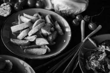 Lezzetli ev yapımı patates kızartması 