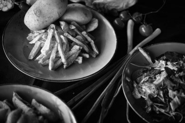 Lezzetli ev yapımı Fransız ateşi.