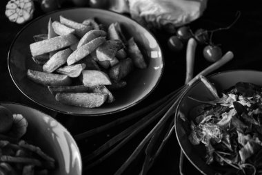 Lezzetli ev yapımı patates kızartması 