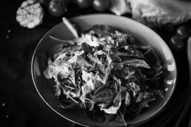 Taze marul karışımı. Yakın plan.