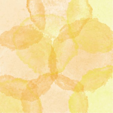 Elle çizilmiş suluboya vektörü. Soyut el boyası suluboya sarı renk. Soyut arkaplan tasarımı. Vektör illüstrasyonu.  